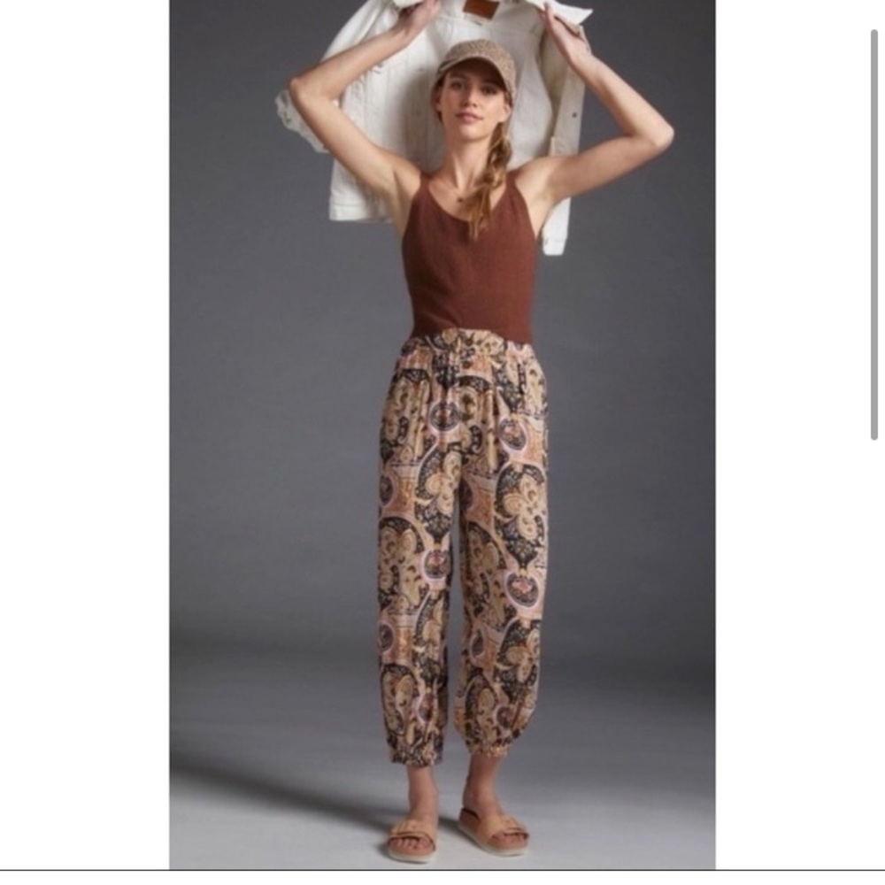 Anthropologie printed joggers. Size small